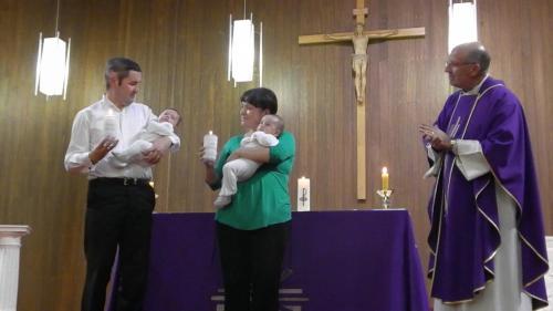 Alec and Nathan are baptised.